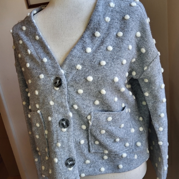 Madewell NWT Boxy Bobble Cardigan Texture and Thread XS w/ pockets LAST SALE - Picture 4 of 13